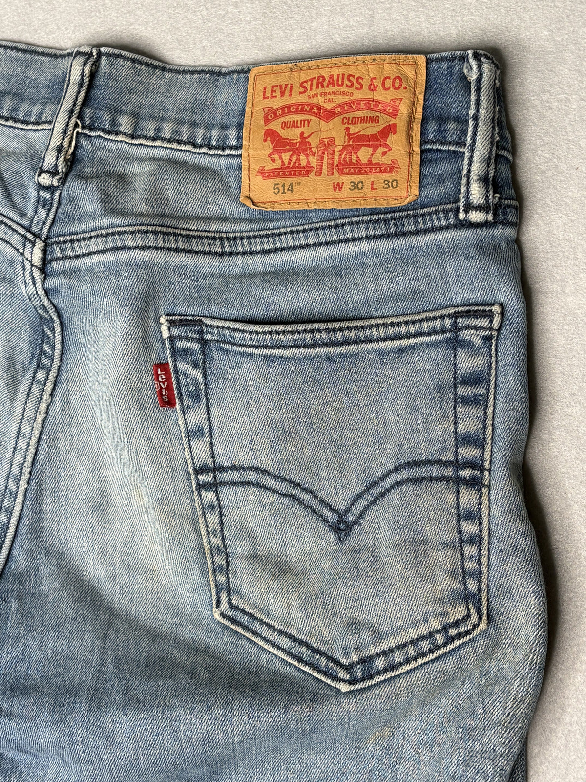Levi's 514 Light Wash Denim Jeans, Waist 30, Length 30