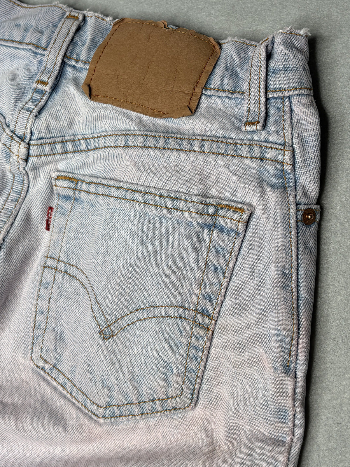 Vintage Levi's 550 USA Made Jeans Patched Pink Wash
