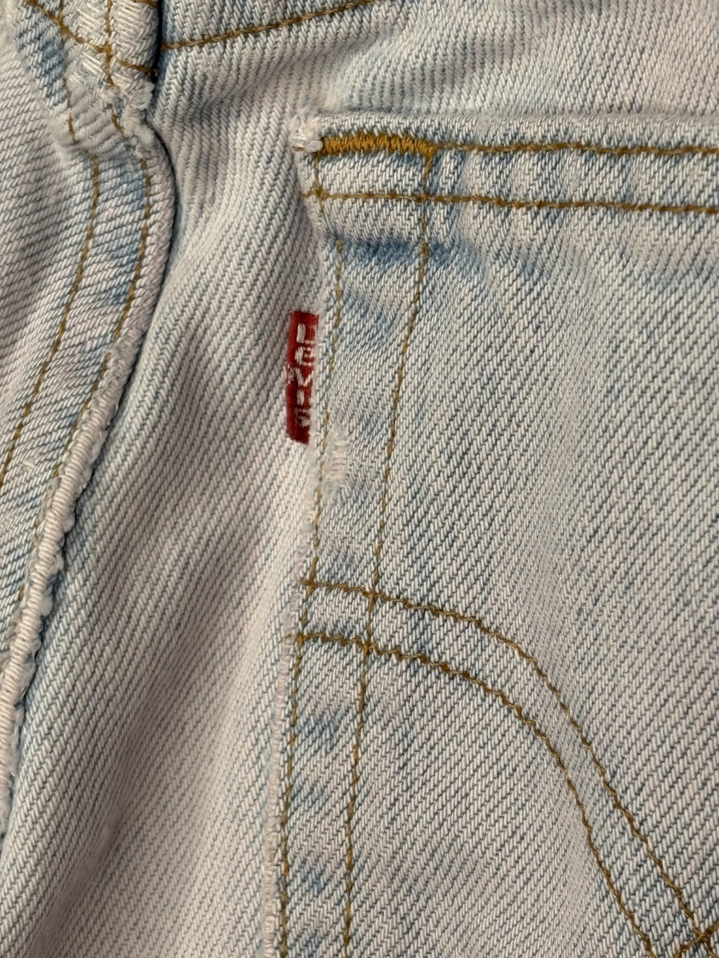 Vintage Levi's 550 USA Made Jeans Patched Pink Wash