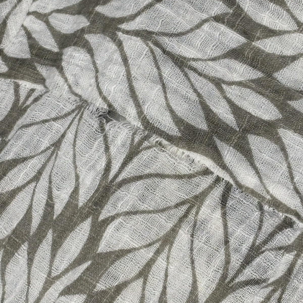 Charlie B Cotton Gauze Leaf Print 3/4 Sleeve Blouse TP/XS