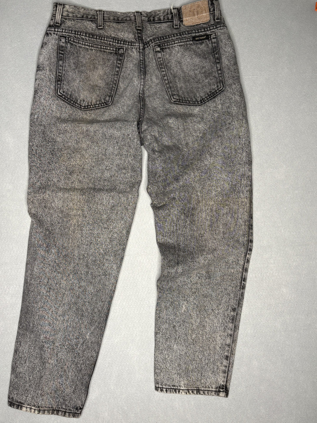 Vintage 90s Brittania Grey Denim Jeans Size 36x30