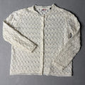 Vintage Americana Knit Cardigan Sweater Cream White
