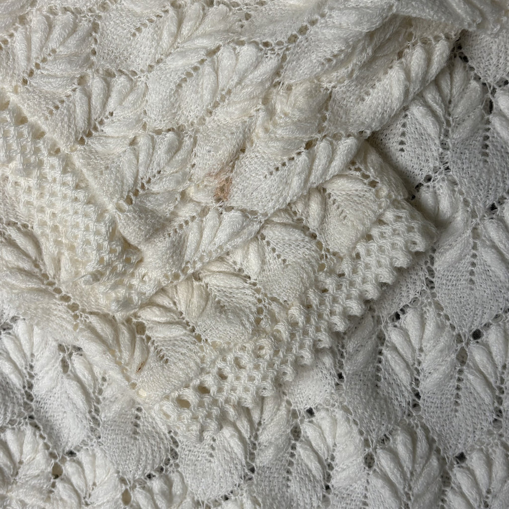 Vintage Americana Knit Cardigan Sweater Cream White