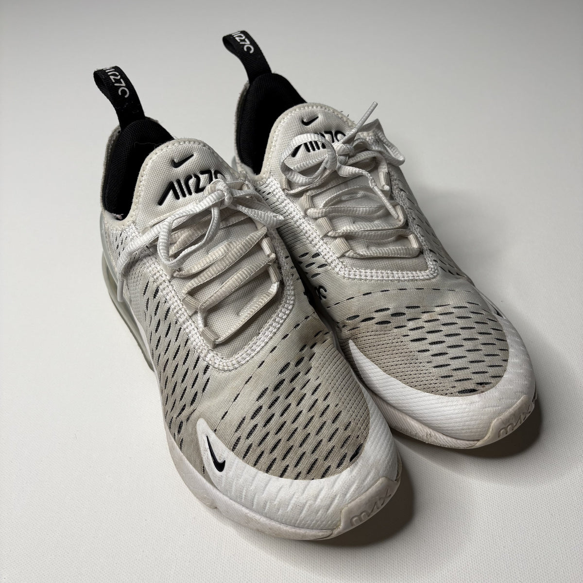 Nike Air Max 270 White Gray Black Sneakers - Preloved