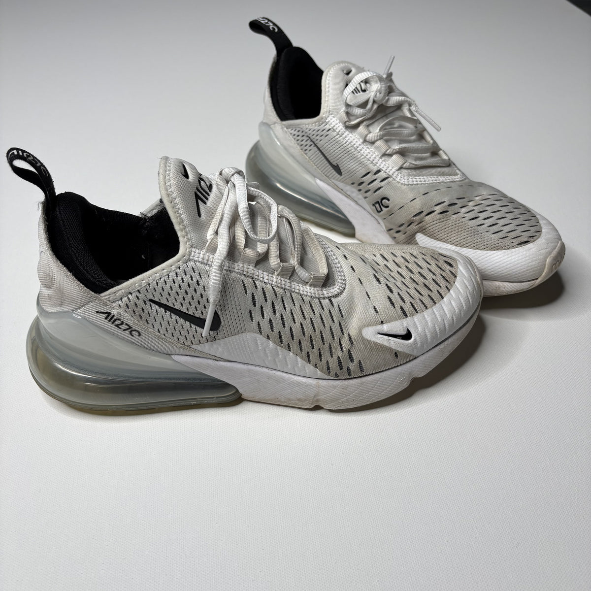 Nike Air Max 270 White Gray Black Sneakers - Preloved