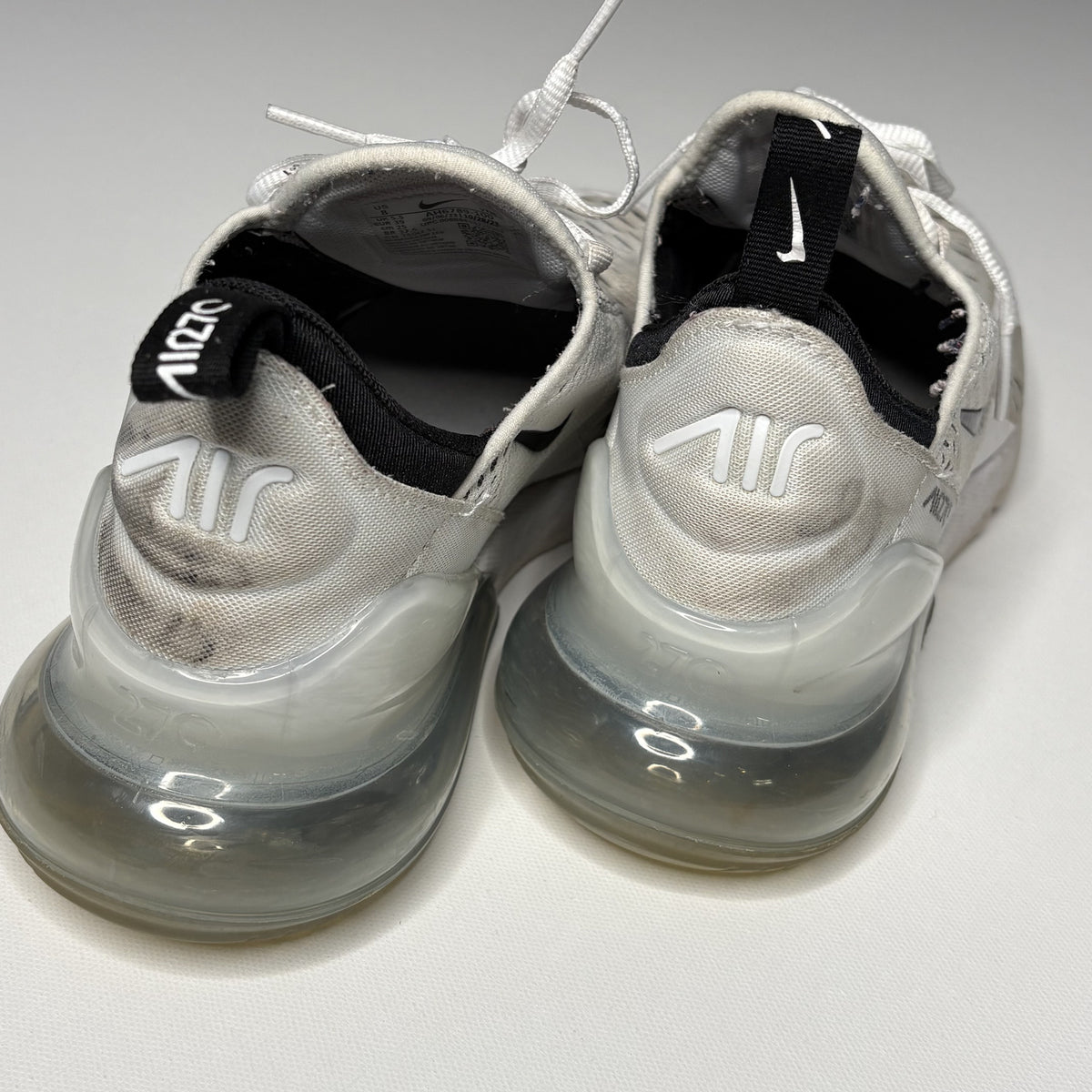 Nike Air Max 270 White Gray Black Sneakers - Preloved
