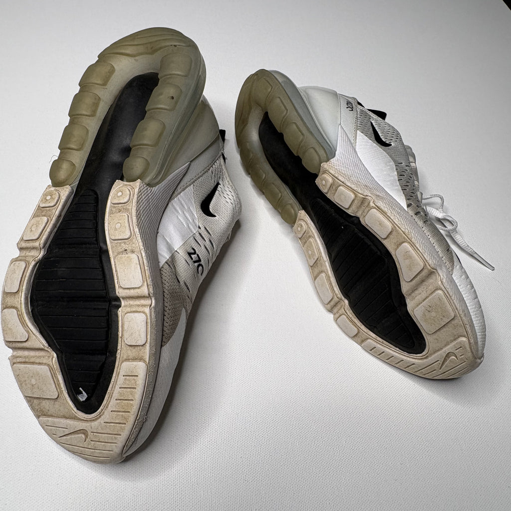 Nike Air Max 270 White Gray Black Sneakers - Preloved