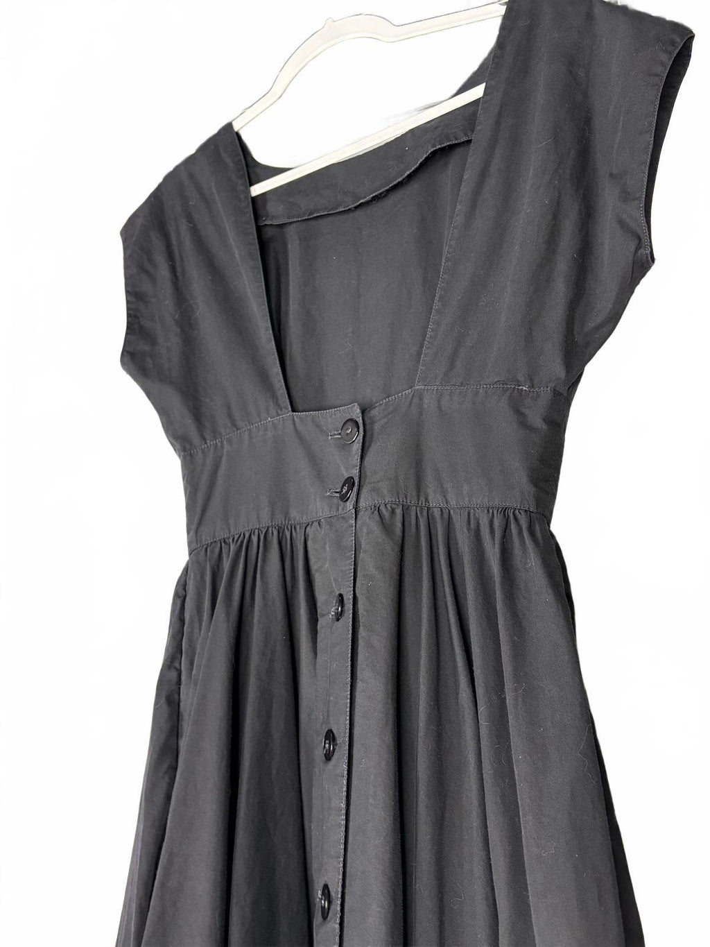 Vintage Howard Wolf Black Midi Dress - Button Front Prairie