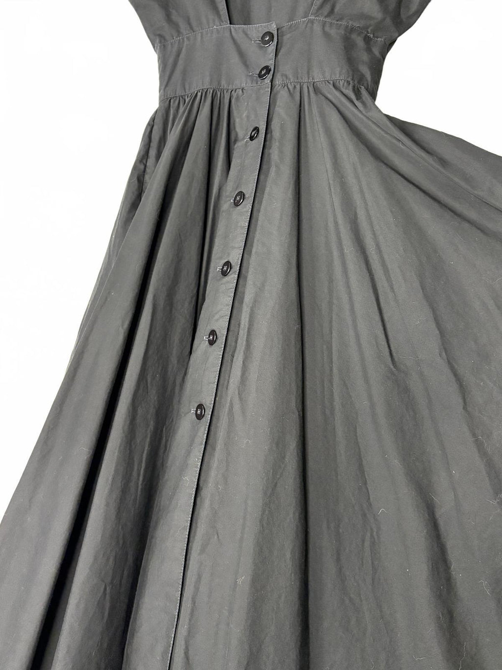 Vintage Howard Wolf Black Midi Dress - Button Front Prairie