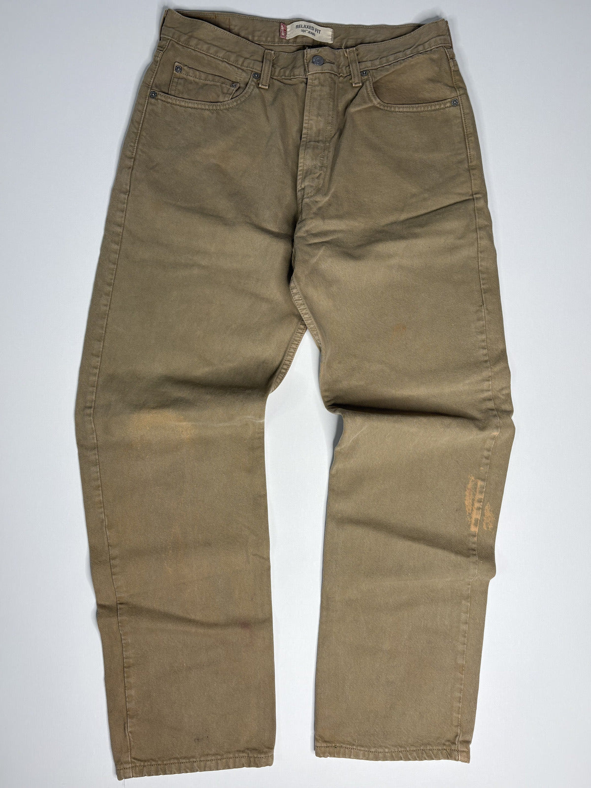 Levi's 550 Relaxed Fit Khaki Jeans 34x32 Vintage Tapered