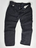 Levi's 501 Black Denim Jeans Mens 40x30 Button Fly Straight