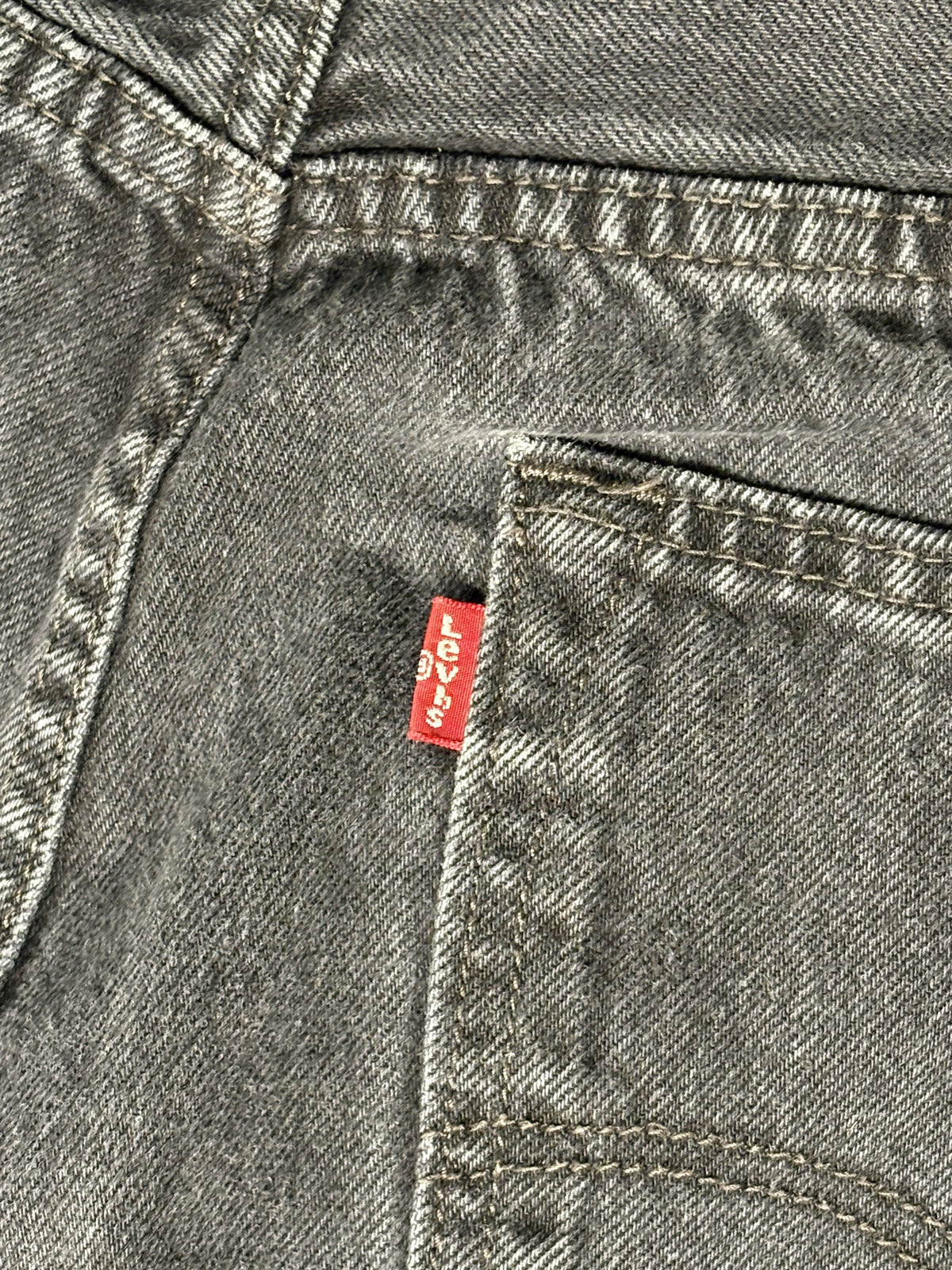 Levi's 501 Black Denim Jeans Mens 40x30 Button Fly Straight