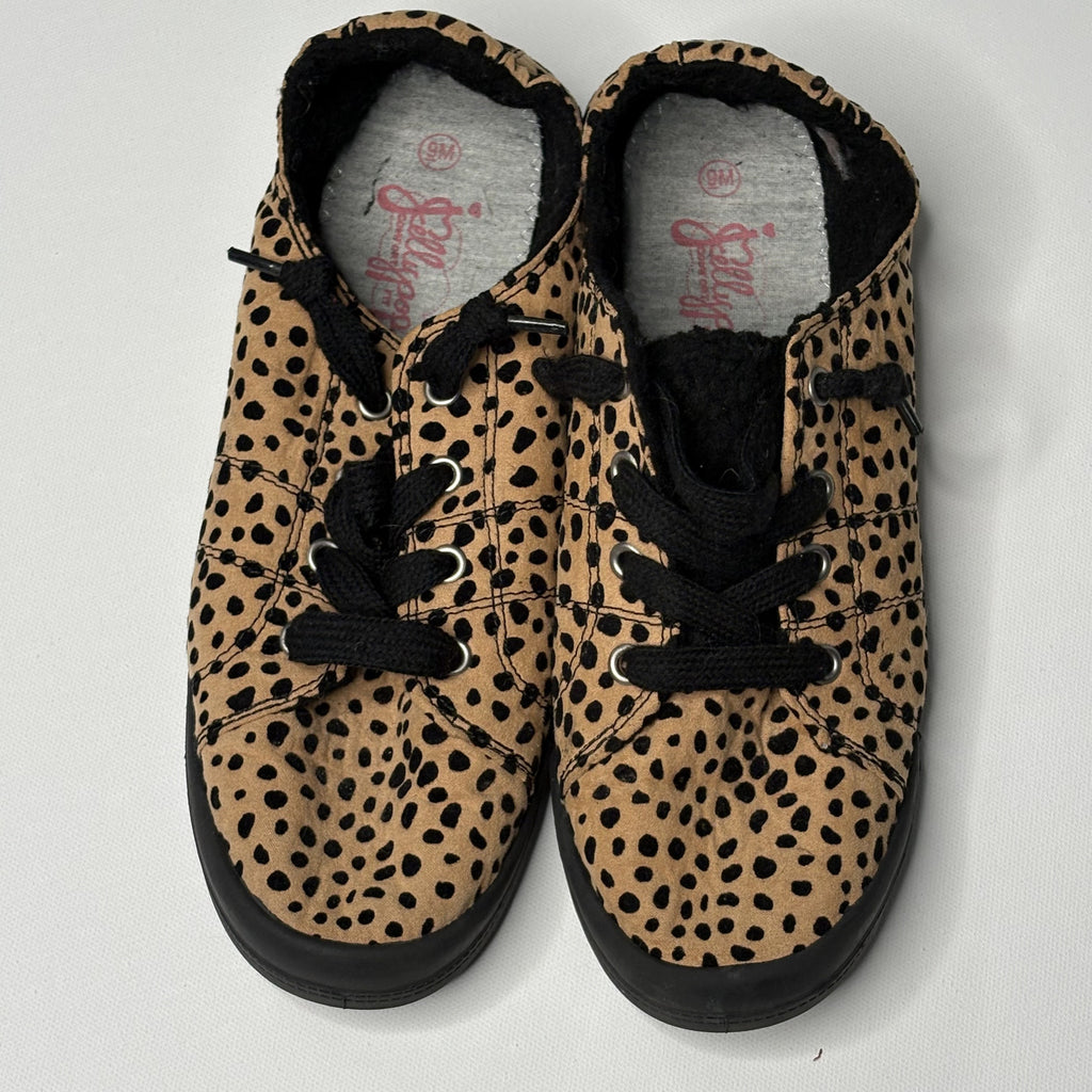 Jellypop Leopard Print Slip On Canvas Shoes Womens Size 9M