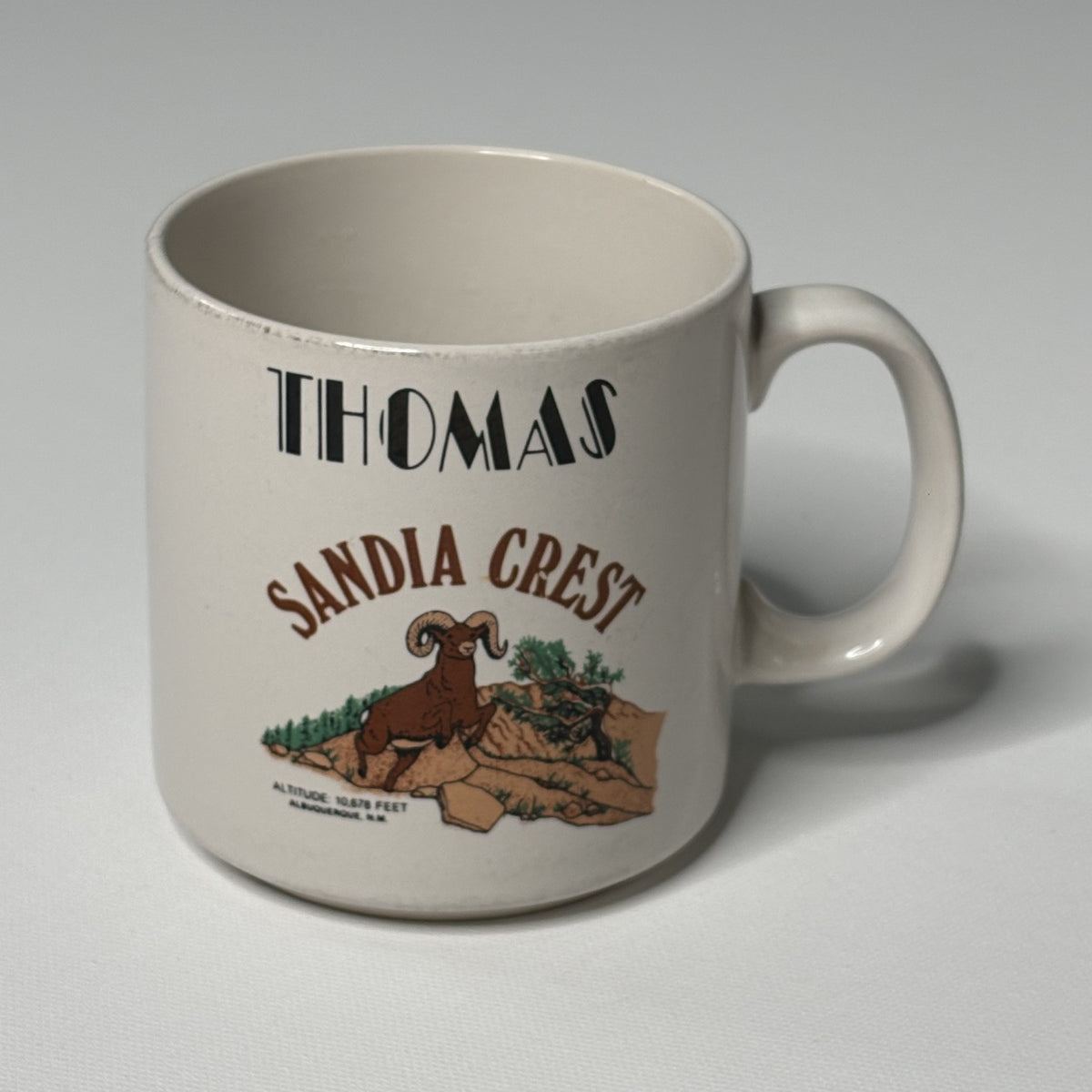 Vintage Hand Decorated Sandia Crest Thomas Coffee Mug