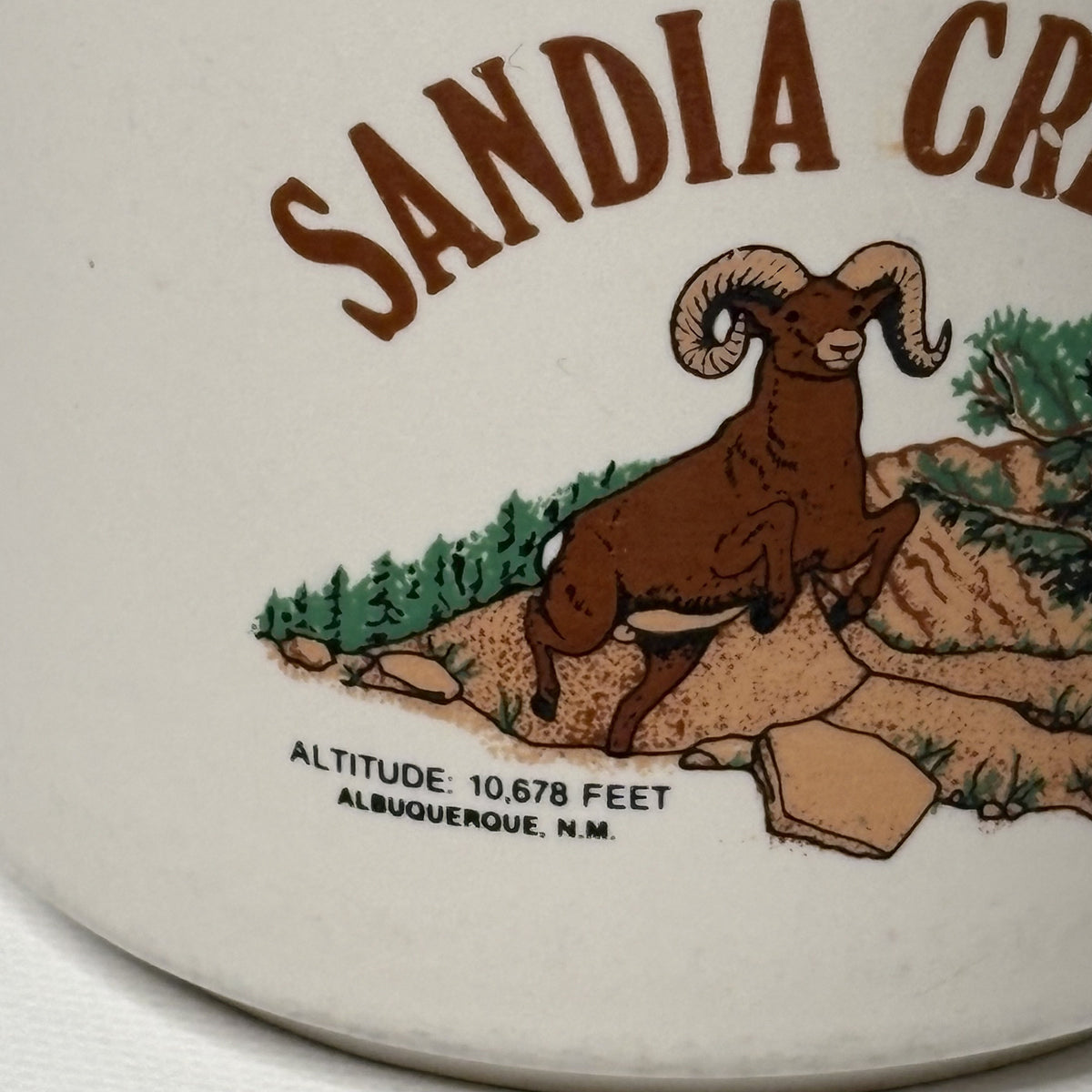 Vintage Hand Decorated Sandia Crest Thomas Coffee Mug