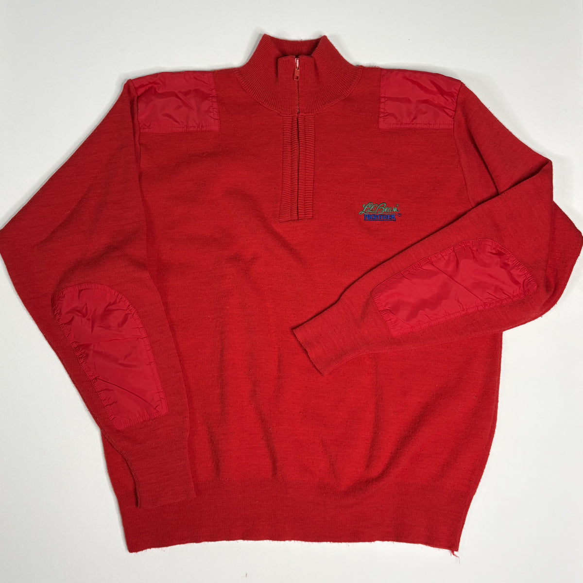 VTG L.L. Bean HighTrek 1/4 Zip Fleece Pullover Red XL