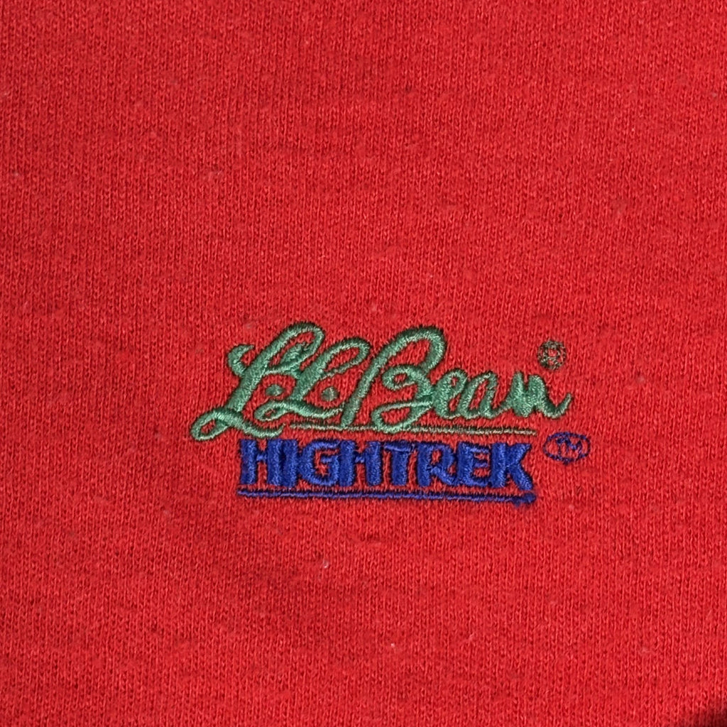 VTG L.L. Bean HighTrek 1/4 Zip Fleece Pullover Red XL