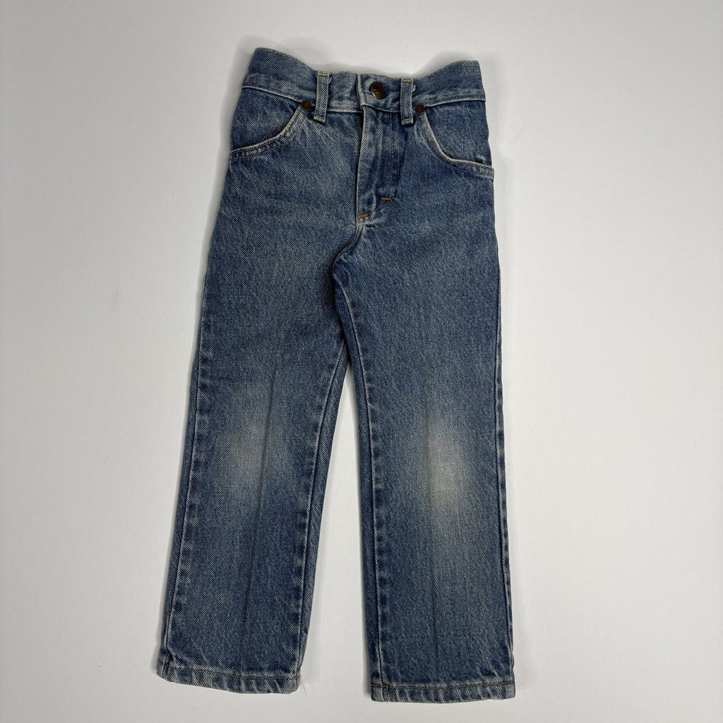 Vintage Lee Kids Denim Jeans  Elastic Waist Made in USA Blue
