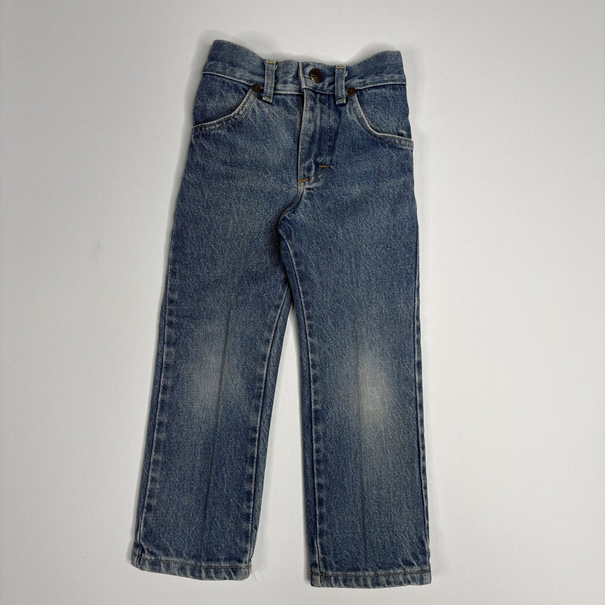 Vintage Lee Kids Denim Jeans  Elastic Waist Made in USA Blue