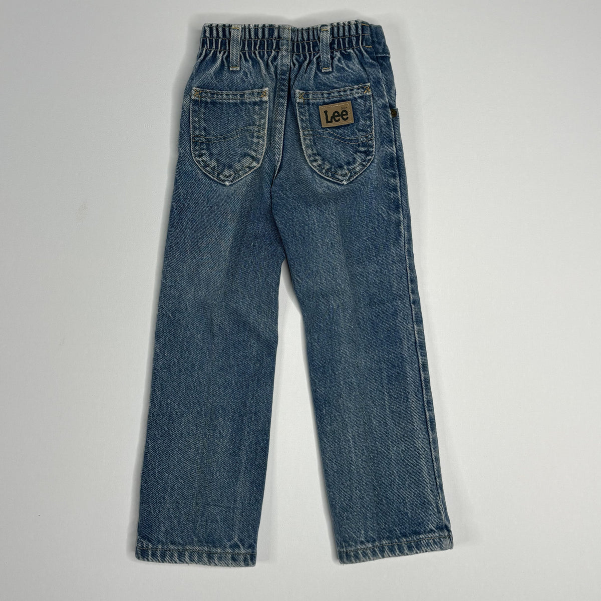 Vintage Lee Kids Denim Jeans  Elastic Waist Made in USA Blue