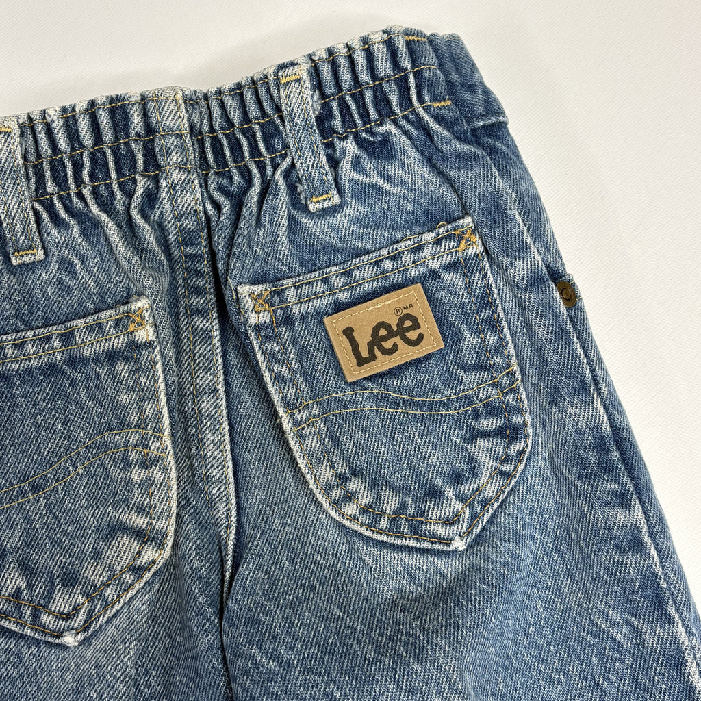 Vintage Lee Kids Denim Jeans  Elastic Waist Made in USA Blue