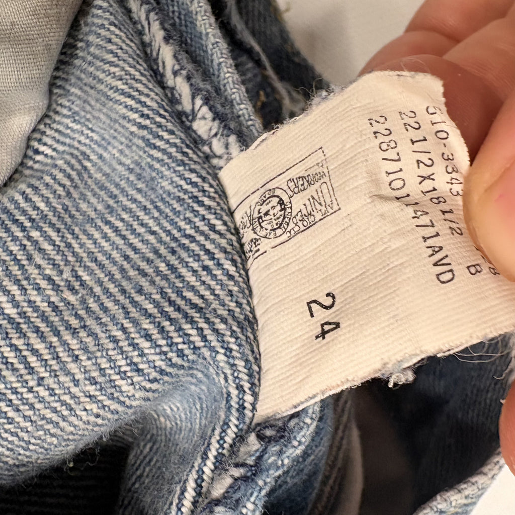 Vintage Lee Kids Denim Jeans  Elastic Waist Made in USA Blue