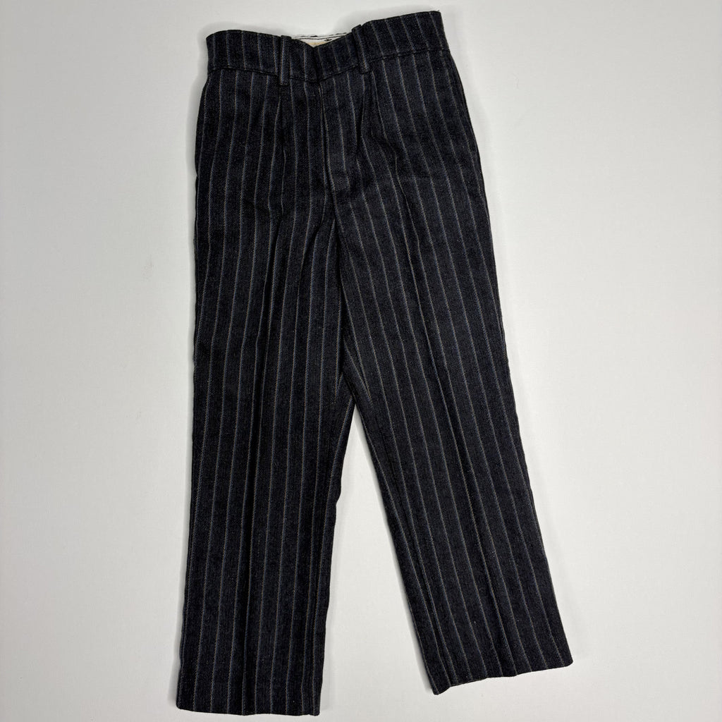 Vintage Farah Boys Pinstripe Slacks Pants Dark Gray 4T 5T