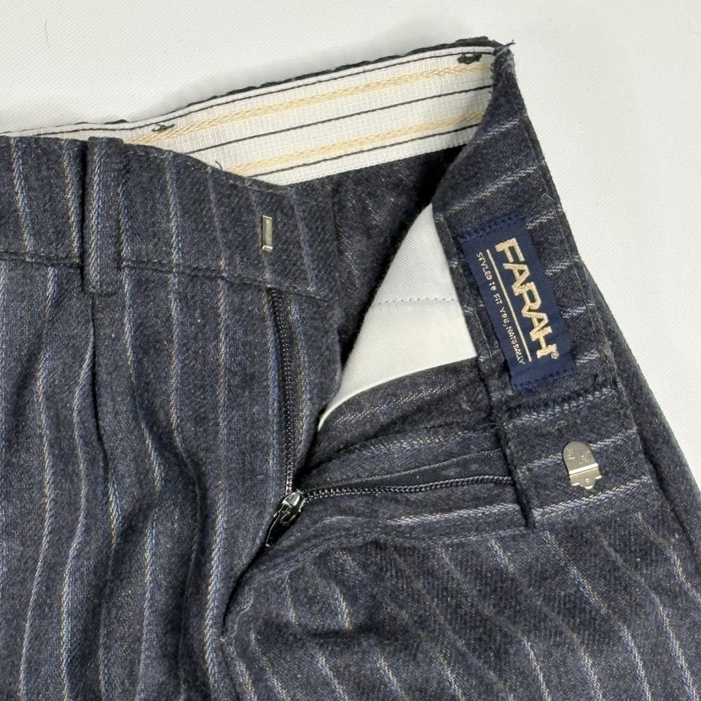 Vintage Farah Boys Pinstripe Slacks Pants Dark Gray 4T 5T