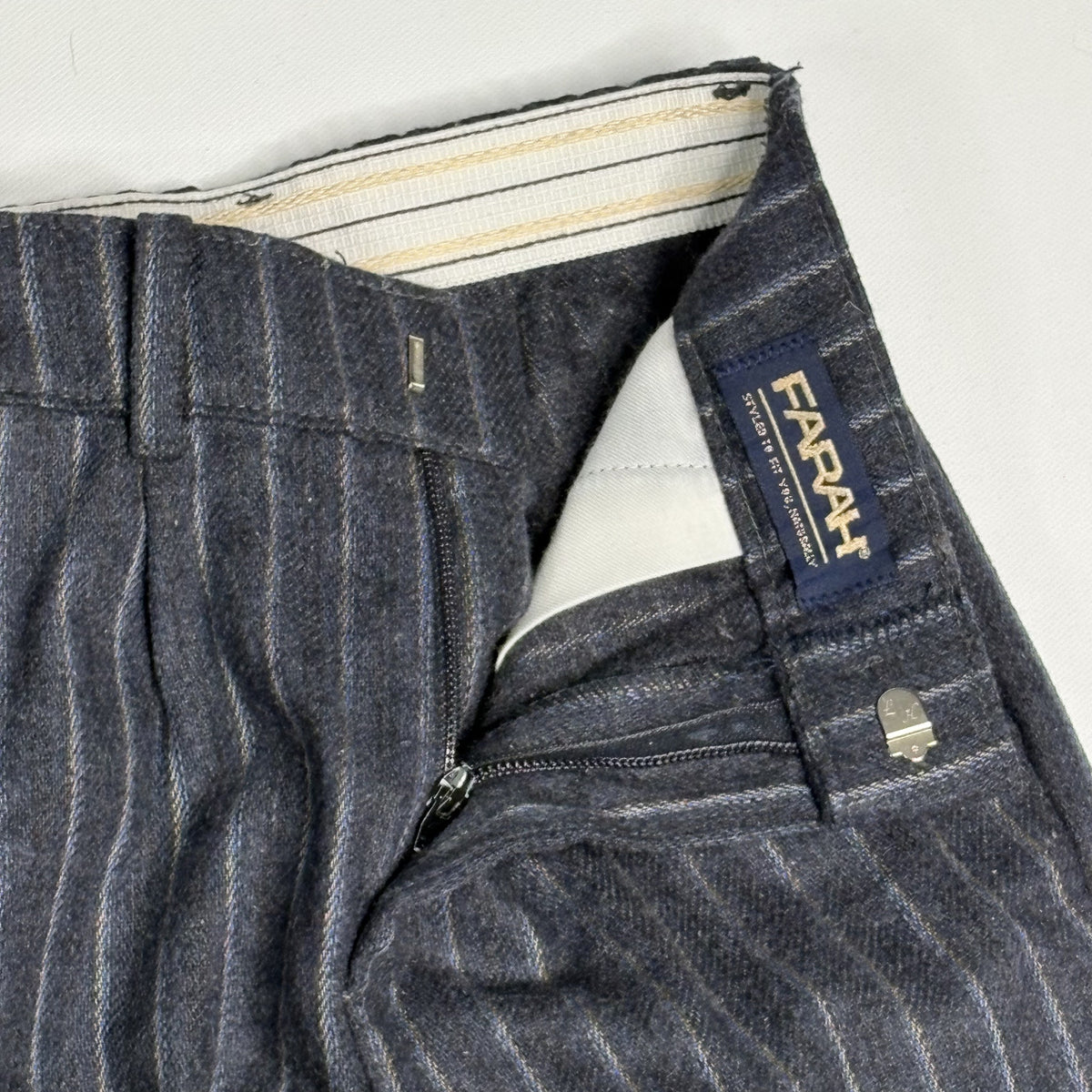 Vintage Farah Boys Pinstripe Slacks Pants Dark Gray 4T 5T