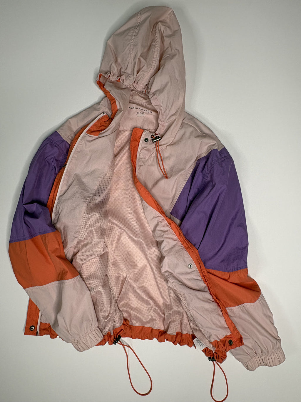 American Eagle Retro Colorblock Windbreaker Jacket XL