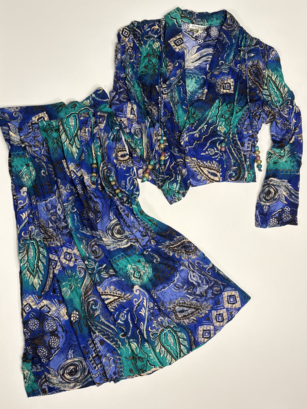 Vintage Maren Petite Two Piece Set Top and Skirt S