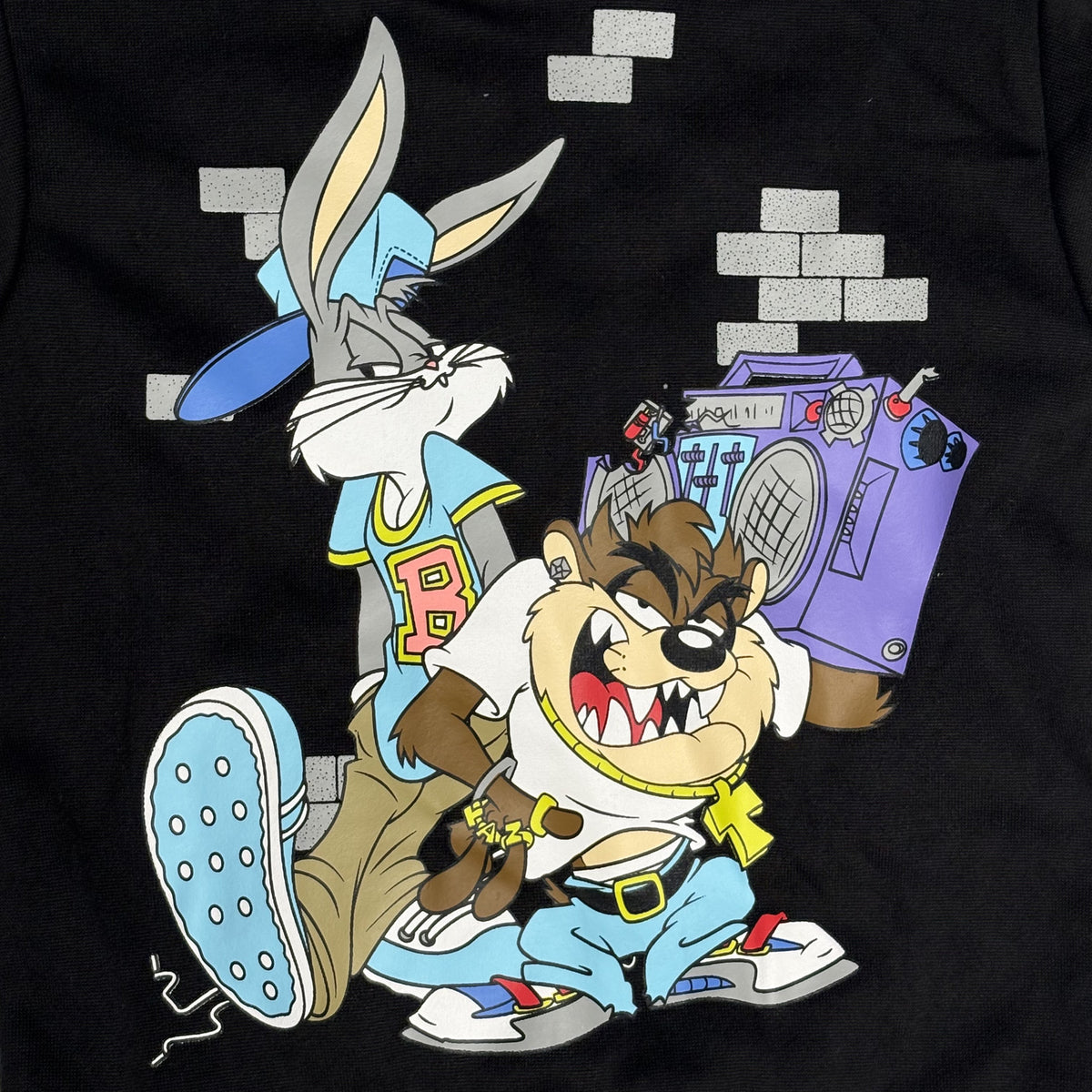 Vintage Looney Tunes Taz Bugs Bunny Colorblock Hoodie 2T