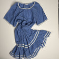 National Blue Ric Rac Patio House Dress Womens 1X