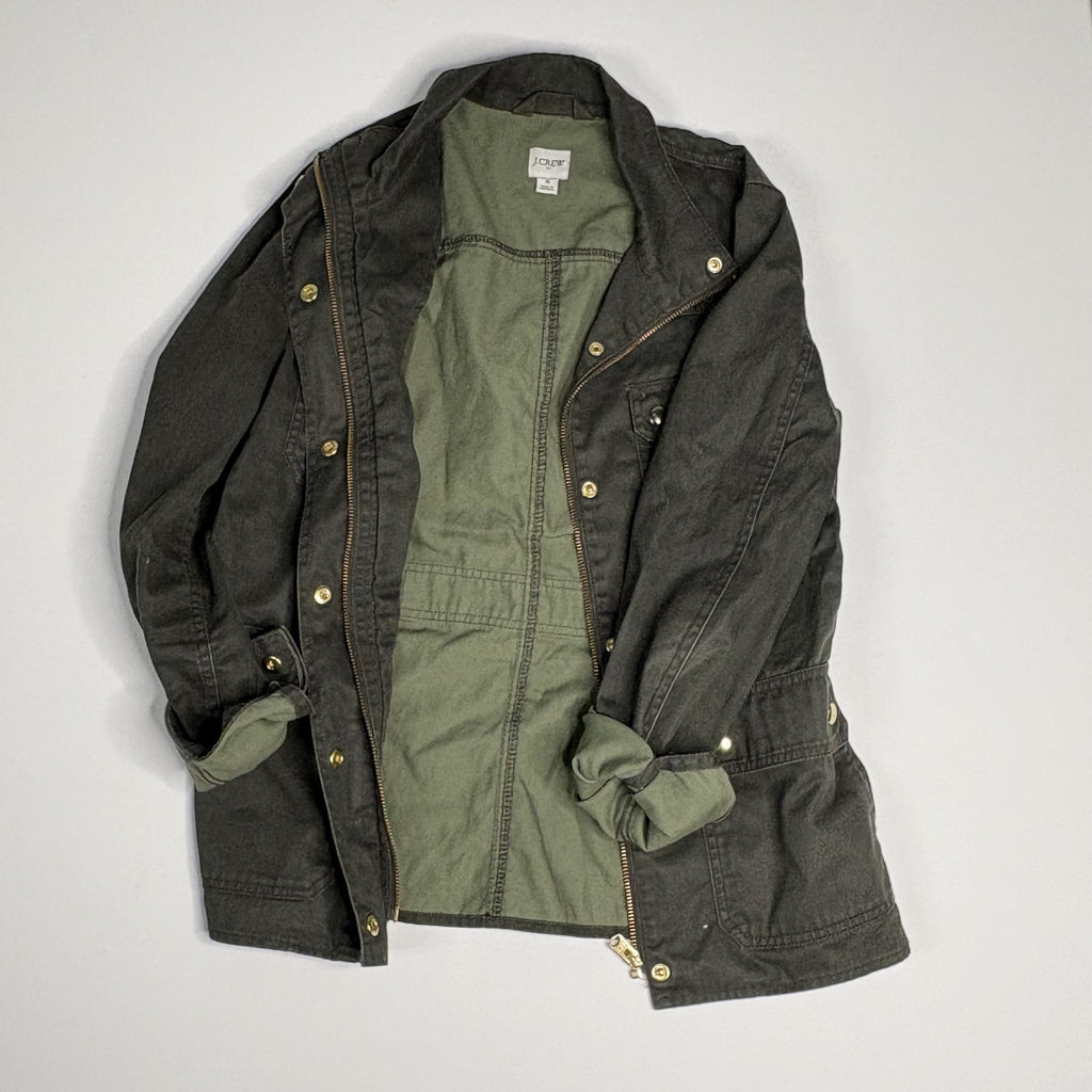 JCrew Womens Dark Gray Utility Field Jacket Size Small