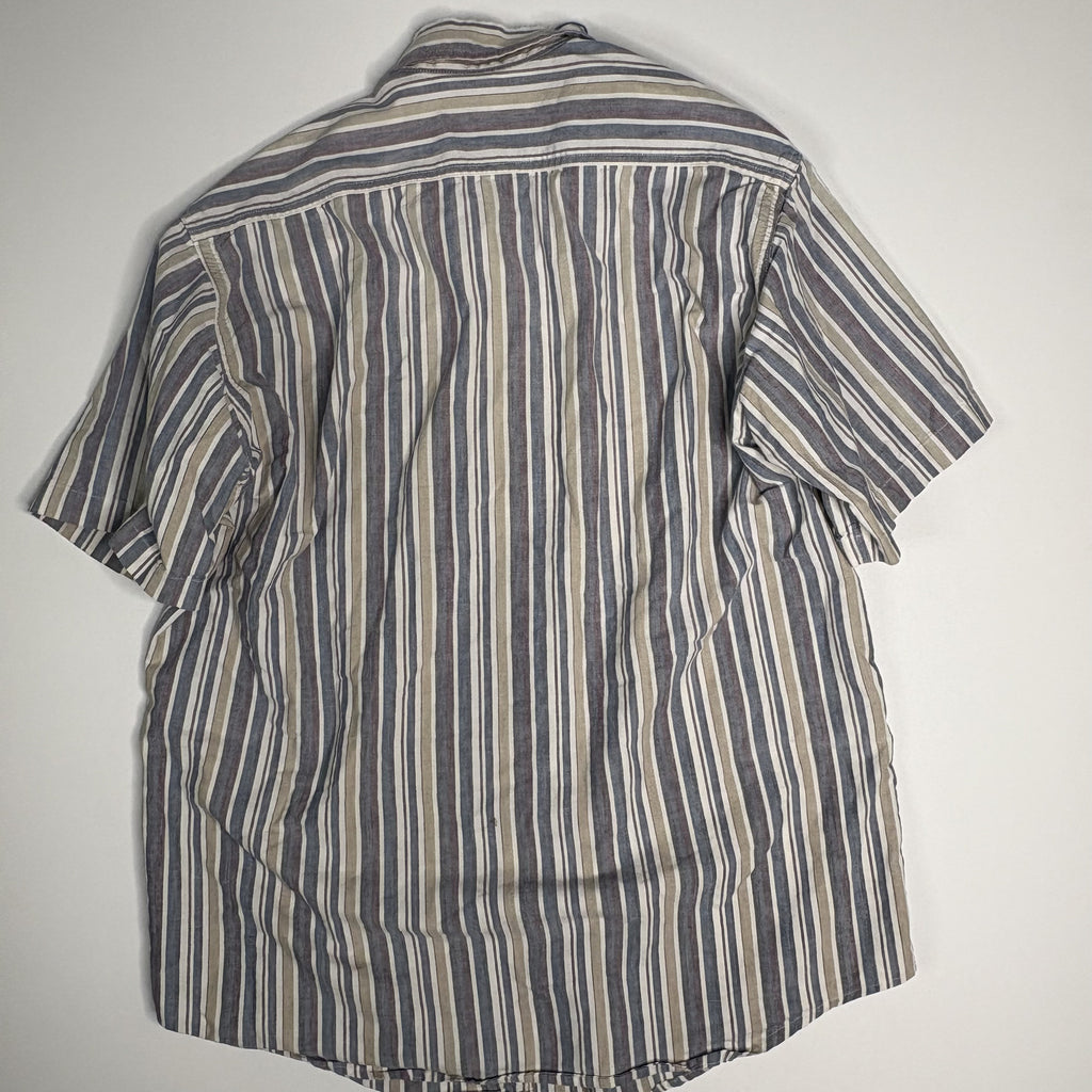 Carhartt Men's Short Sleeve Button-Up Striped Shirt