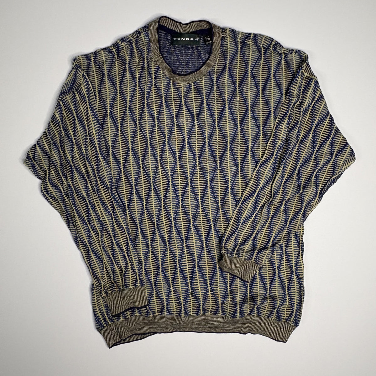 Vintage Tundra 3D Knit Coogi Style Sweater Mens