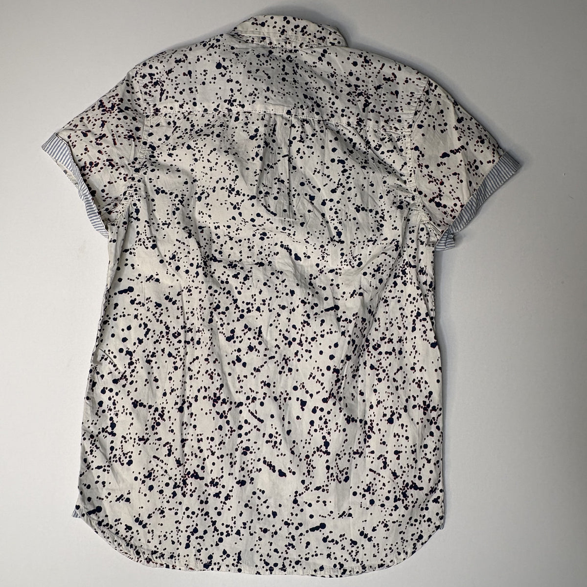 English Laundry Mens Small Blue Floral Short Sleeve Shirt