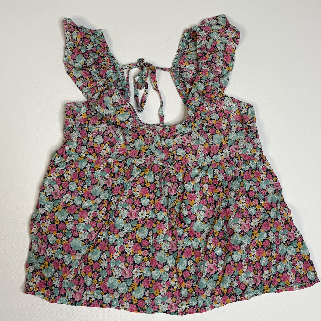 Mine Medium Floral Ruffle Sleeve Top