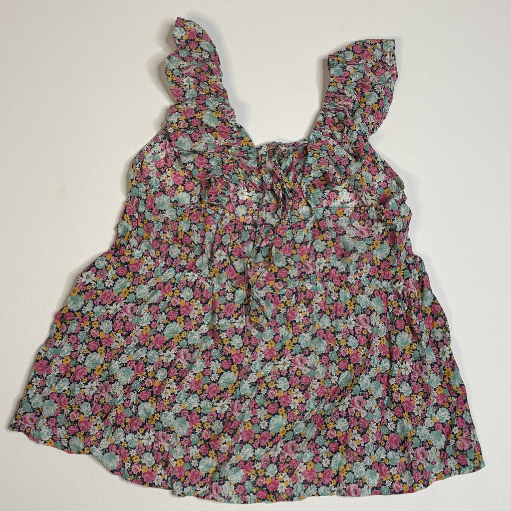 Mine Medium Floral Ruffle Sleeve Top