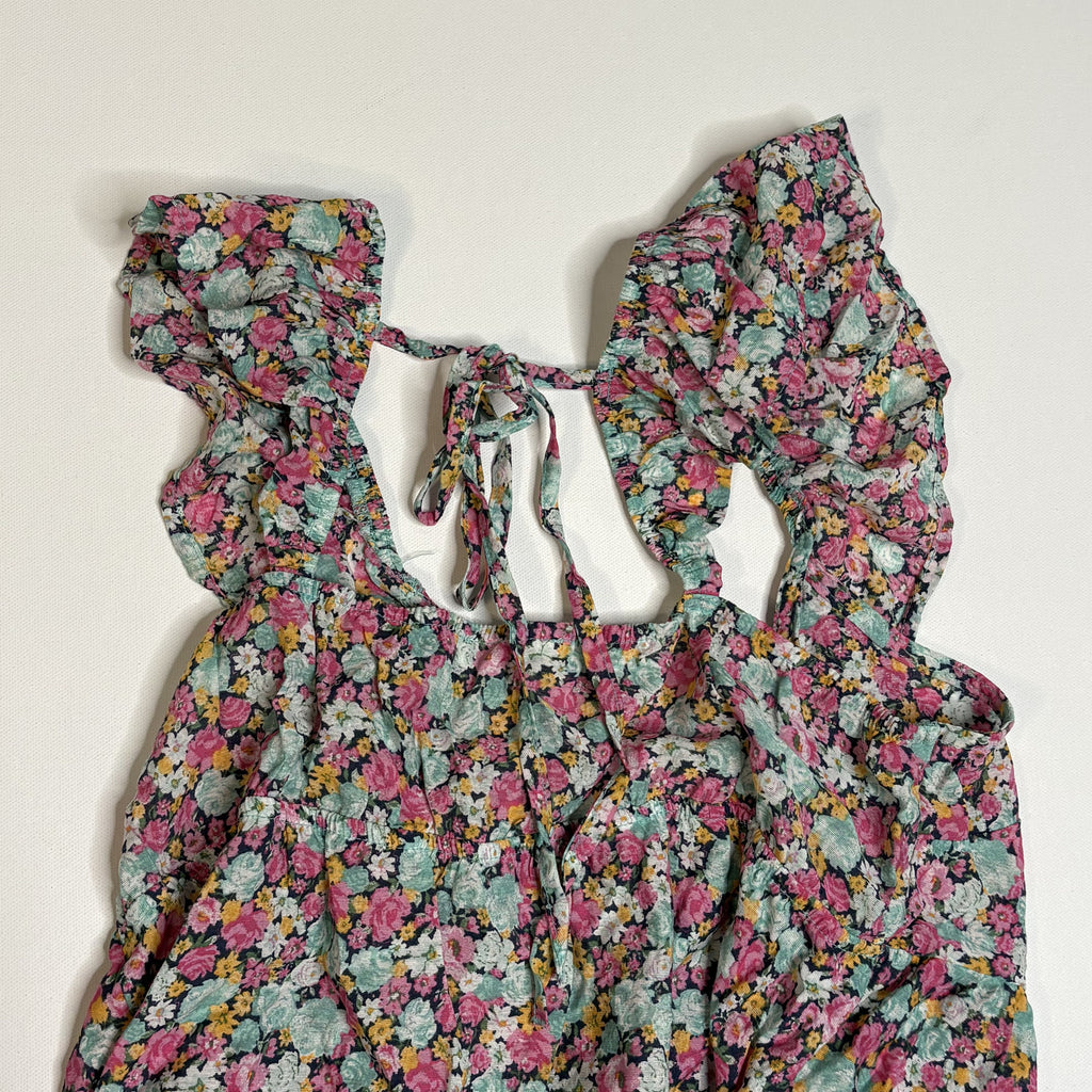 Mine Medium Floral Ruffle Sleeve Top