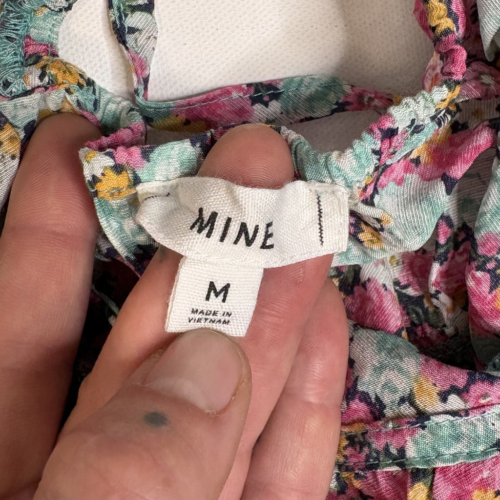 Mine Medium Floral Ruffle Sleeve Top