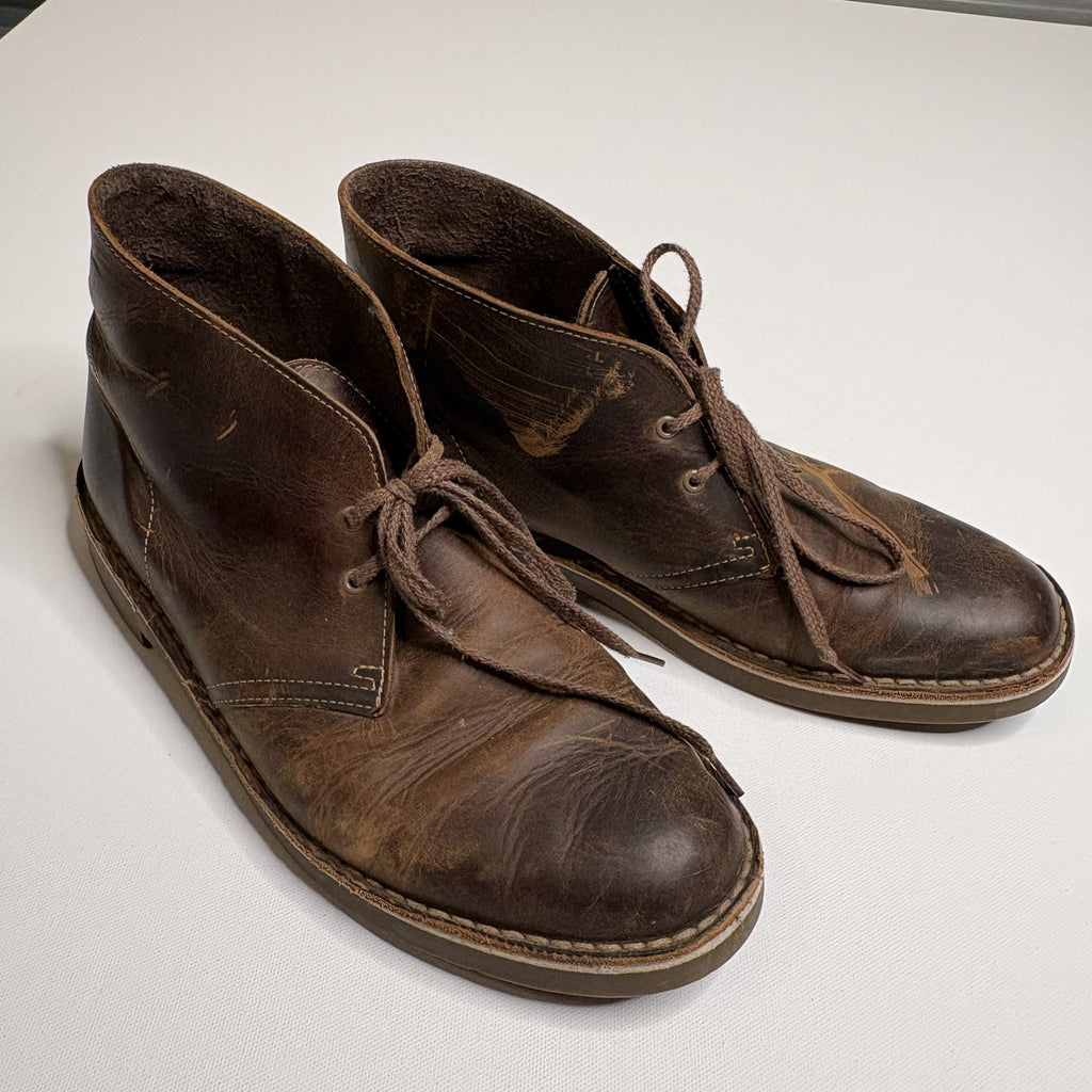 Vintage Clarks Brown Leather Chukka Boots Men US 10 / UK 9