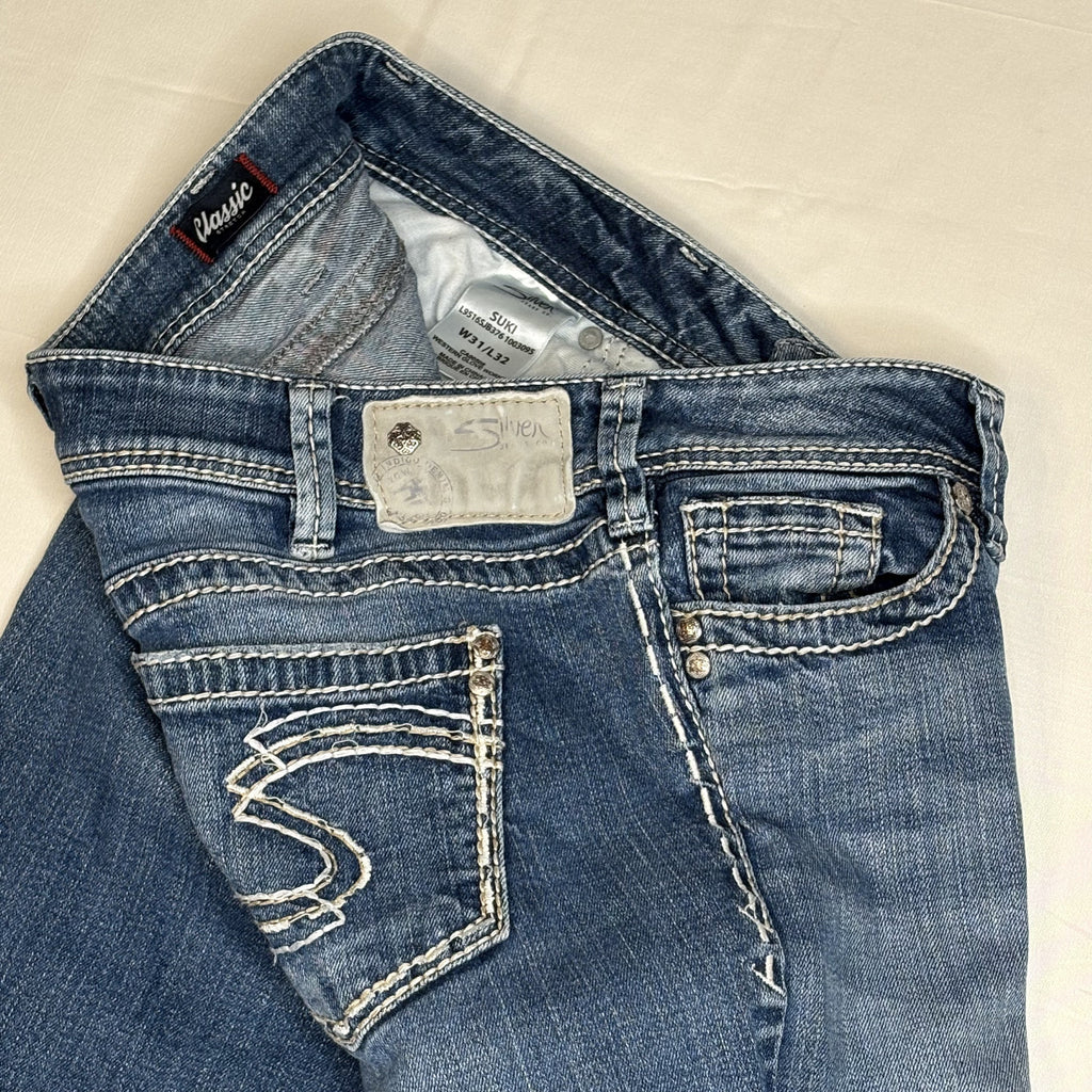 Suki Blue Denim Flare Bootcut Jeans Women's Size W31 L32