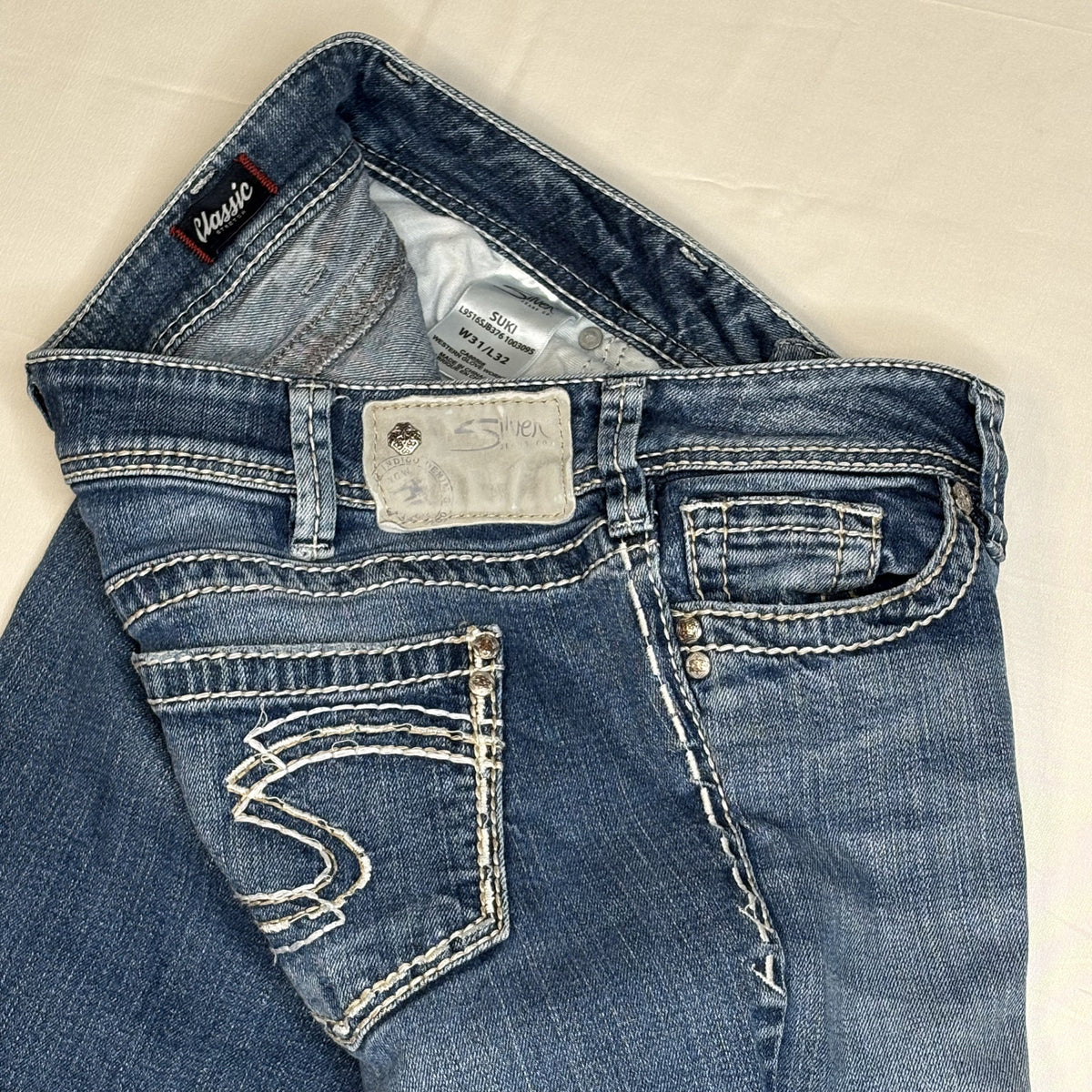 Suki Blue Denim Flare Bootcut Jeans Women's Size W31 L32