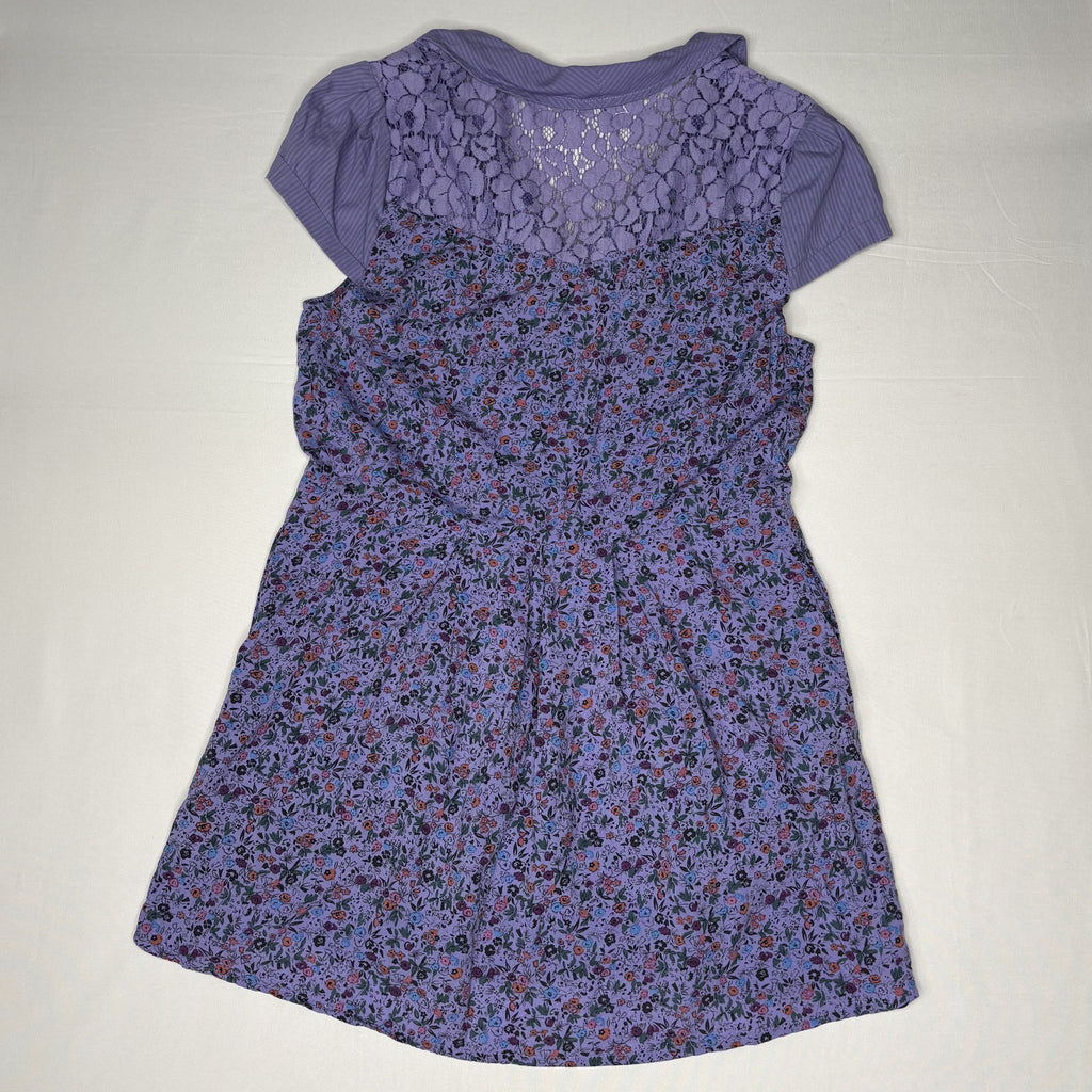 Free People Purple Floral Button Down Blouse Top S