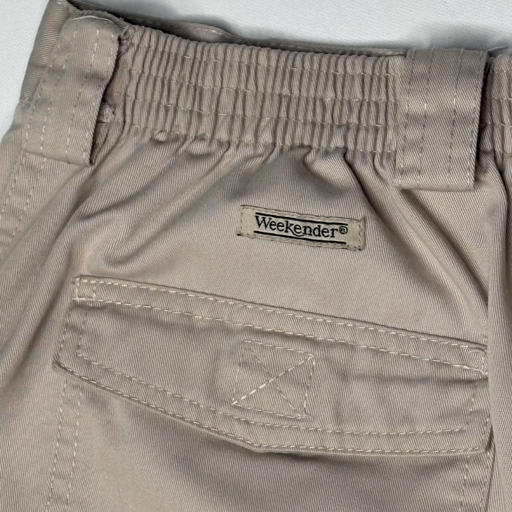 Weekender Cargo Shorts Elastic Waist Khaki Tan Mens Size 36