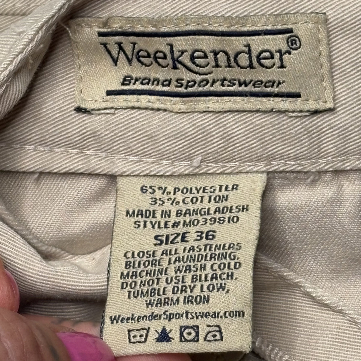 Weekender Cargo Shorts Elastic Waist Khaki Tan Mens Size 36