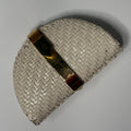 Vintage RODO Italy Woven Straw Wicker Clutch Evening Bag