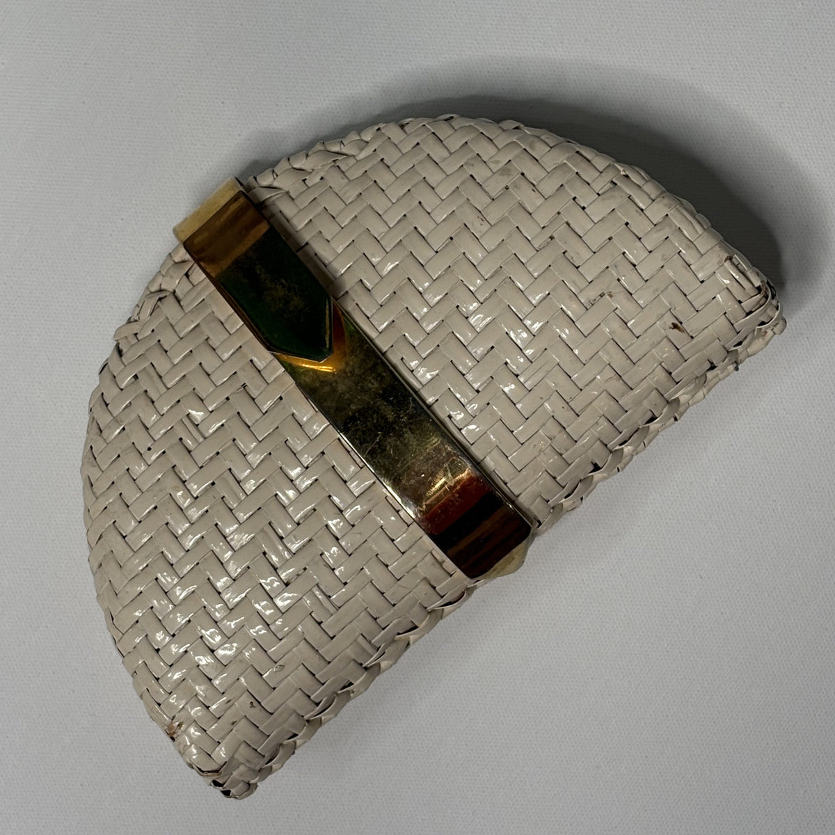 Vintage RODO Italy Woven Straw Wicker Clutch Evening Bag