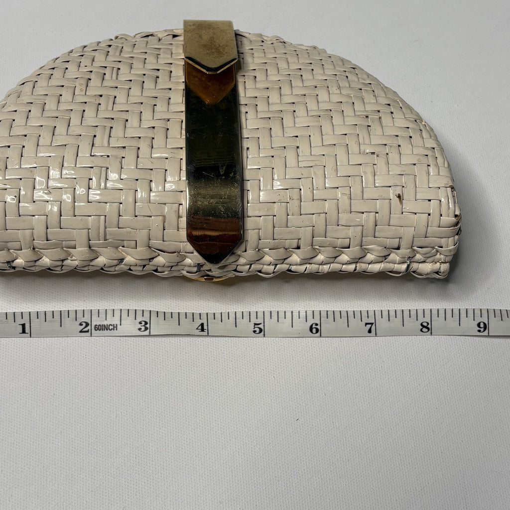 Vintage RODO Italy Woven Straw Wicker Clutch Evening Bag